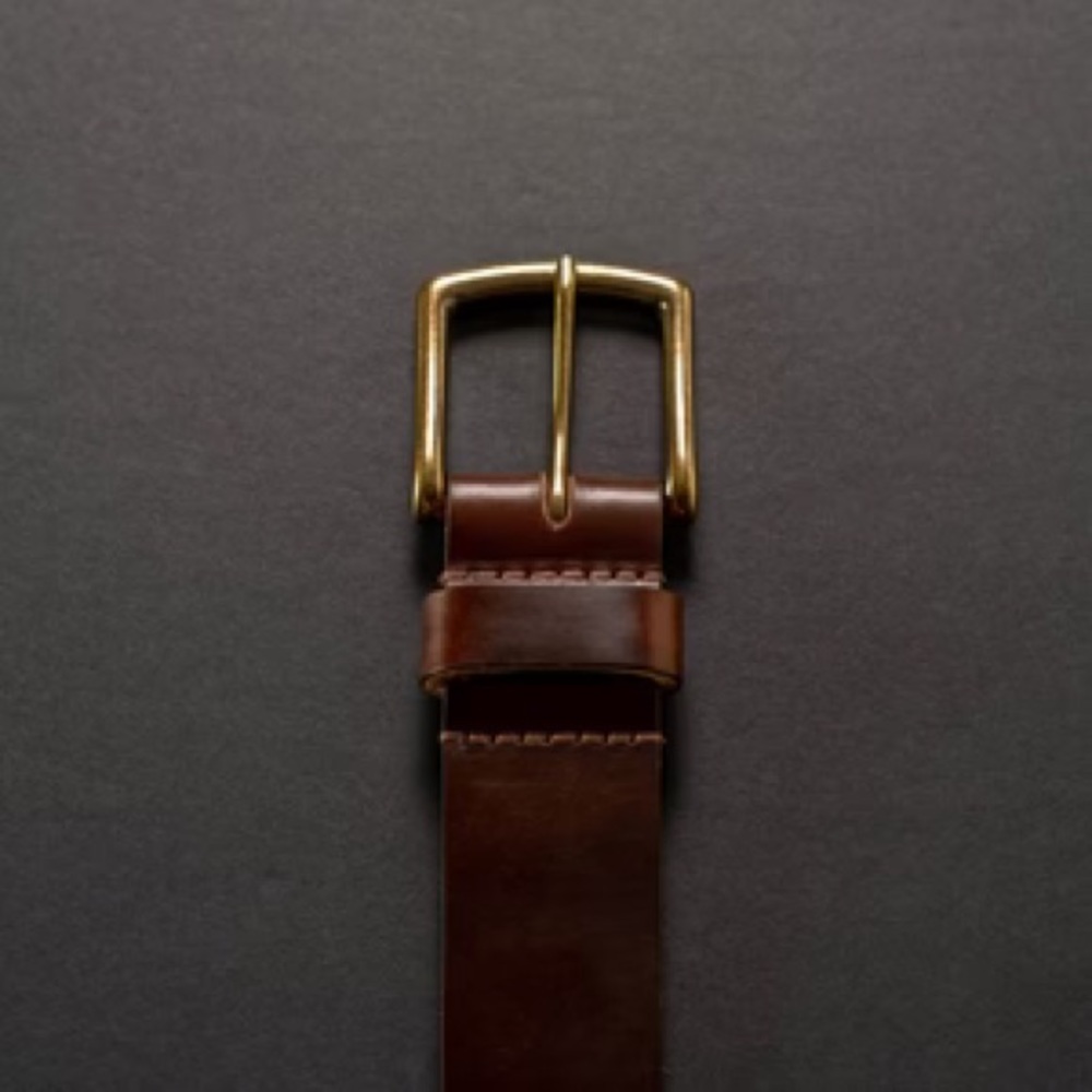 Ashland Horween Real Brown Leather Belt OS - Picture 7 of 13